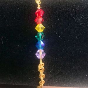 Rainbow crystal bracelet